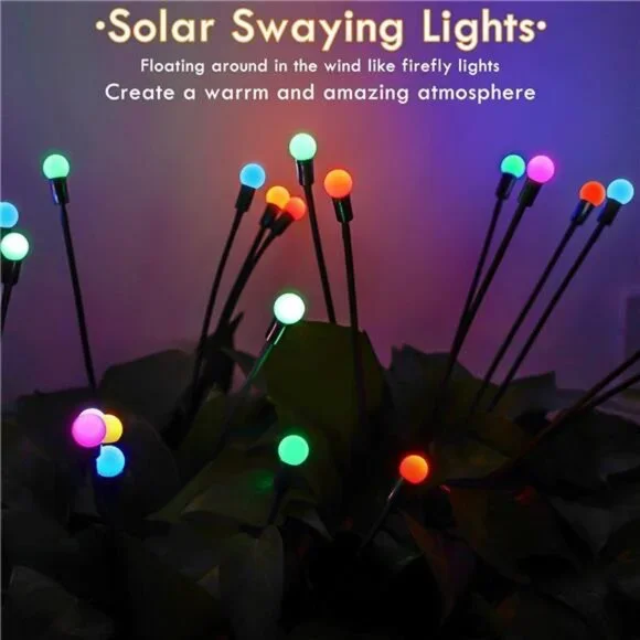 RGB Color Changing 8Pack 64LED Solar Garden Lights - Solar Lights Outdoor